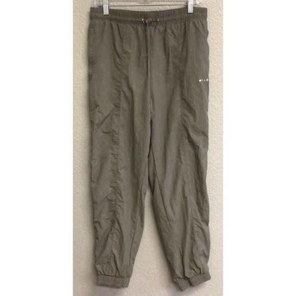 WILO The Label Sage Green Pull On Parachute Athletic Jogger Pants Women’s Large - Picture 1 of 10